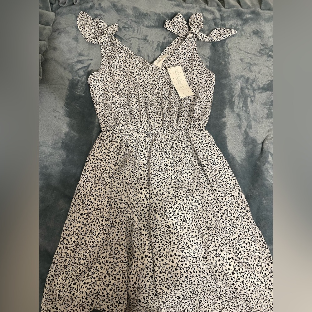 Black and White Floral Sundress